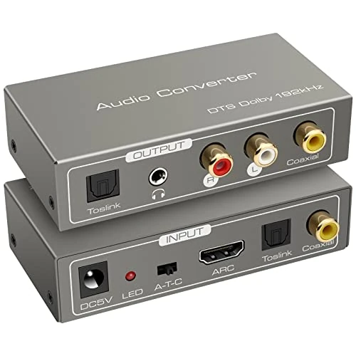 Offre limitée : ARC Audio Extracteur Adaptateur HDMI ARC vers SPDIF Coaxial Optique RCA L/R Sortie Stéréo 3.5 mm pour Amplificateur Barre de Son Projecteurs etc de 28.99 € à 28.99 € (0.00% de remise)