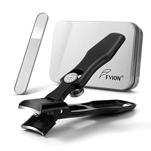 Offerta a tempo: FVION Tagliaunghie per Unghie Spesse con Apertura a Mascella Larga, Tagliaunghie in Acciaio Inox per Unghie Incarnite con Blocco di Sicurezza per Uomo e Donna, Anziani (nero) - 45% da 15.19 € a 8.37 €