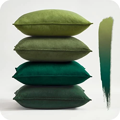 Offre limitée : Topfinel Housse de Coussin Canapé 40x40 Vert Dégradé Taie Oreiller en Velours Super Doux Décoration pour Coussin Chambre Salon Jardin Lit Fauteuil Chaise Voiture Style Scandinave, Lot de 4 de 19.99 € à 19.99 € (0.00% de remise)