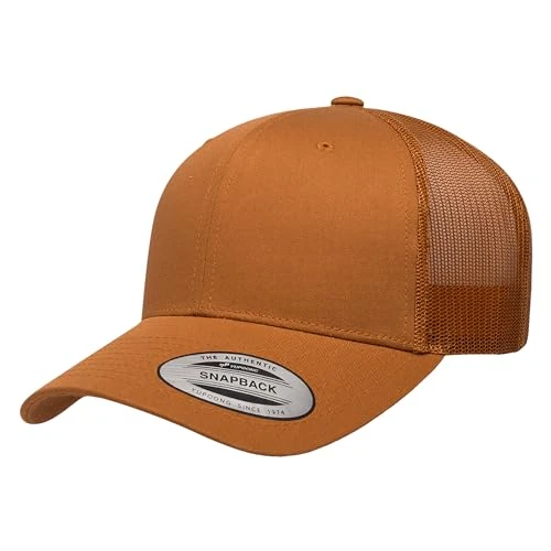 Zeitlich begrenztes Angebot: Flexfit Unisex Retro Trucker Cap, Klassische Trucker Cap mit Mesh-Rückseite, one Size, Caramel von 11.30 € auf 11.30 € (0.00% Rabatt)