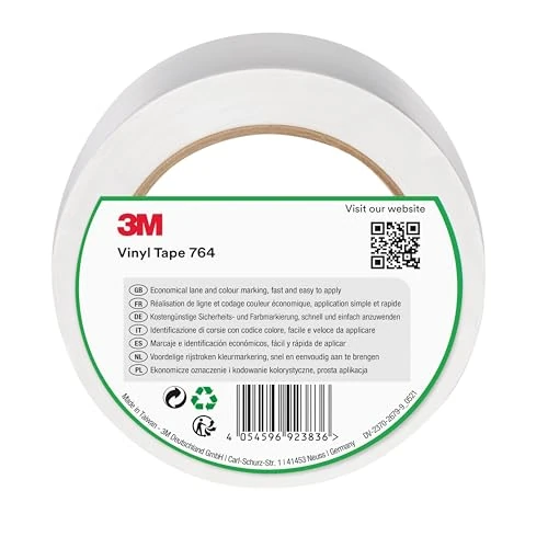 Offre limitee: 3M Ruban adhésif vinyle 764 usage général, blanc, 50 mm x 33 m de 10.99 EUR a 10.99 EUR (economie 0%)