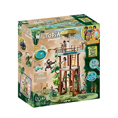 Zeitlich begrenztes Angebot: PLAYMOBIL Wiltopia 71008 Forschungsturm mit Kompass und Spielzeugtieren, Nachhaltiges Spielzeug für Kinder ab 4 Jahren von 34.99 € auf 34.99 € (0.00% Rabatt)