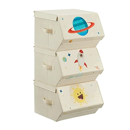 Oferta limitada: SONGMICS Caja Almacenaje Tela Infantil, Juego de 3, Plegable de 29.99 € a 27.99 € (ahorro 7%)
