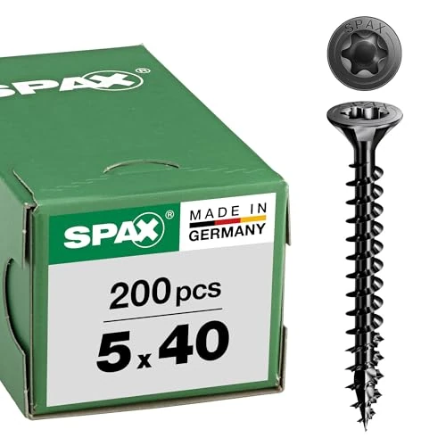 Zeitlich begrenztes Angebot: Spax Universalschraube, Senkkopf, schwarz, T-STAR plus, Vollgewinde (5x40 mm 200 Stück) von 18.07 € auf 11.99 € (34% Rabatt)