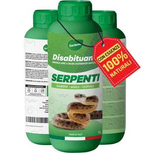 Offerta a tempo: Gardemia Disabituante Anti Serpenti Granulare 1L Sgradito Azione Naturale Barriera Olfattiva a Vipere Bisce Rettili Giardino Dissuasore Vegetale Alternativa Eco a Repellente Ultrasuoni Veleno Trappole - 0.00% da 18.90 € a 18.90 €