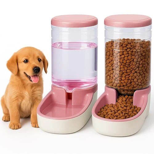 Limited-time offer: Edipets, Automatic Cat Dog Feeder 2 Units 3.8L Pet Food and Water Dispenser (Pink) from 24.99 £ to 22.66 £ (save 9.32%)