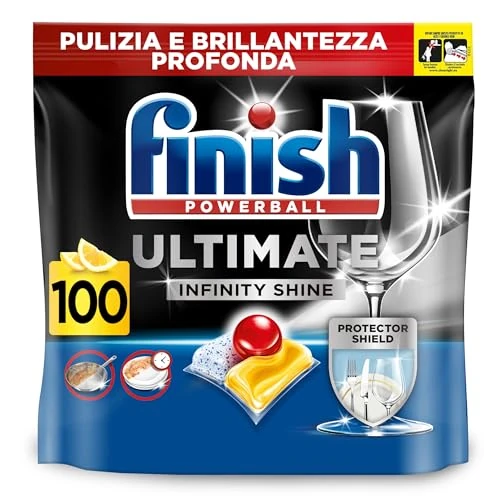 Offre limitée : Finish Ultimate Infinity Shine Lot de 100 tablettes pour lave-vaisselle Parfum citron de 38.99 EUR à 38.99 EUR (remise 0%)