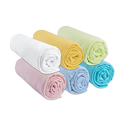 Oferta limitada: Juego de 6 sábanas de 50 x 100 cm, Cama de bebé, 100% algodón, Multicolor, Extensible y Transpirable, sueño Saludable | Marca Easy Dort | Oeko-Tex | Fabricado en Europa (50 x 100) de 22.25 € a 22.25 € (ahorro 0.00%)