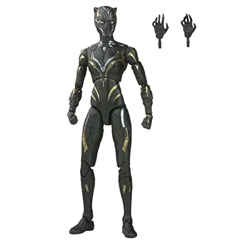 Hasbro Marvel- Marvel Legends Series Wakanda Forever, Figura Black Panther de 15 cm con 2 Accesorios, Multicolor (F6755), a partir de 4 anhos