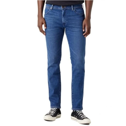 Oferta limitada: Wrangler Larston, Vaqueros para Hombre, Azul (New Favorite), 28W / 32L de 89.95 € a 44.95 € (ahorro 50%)