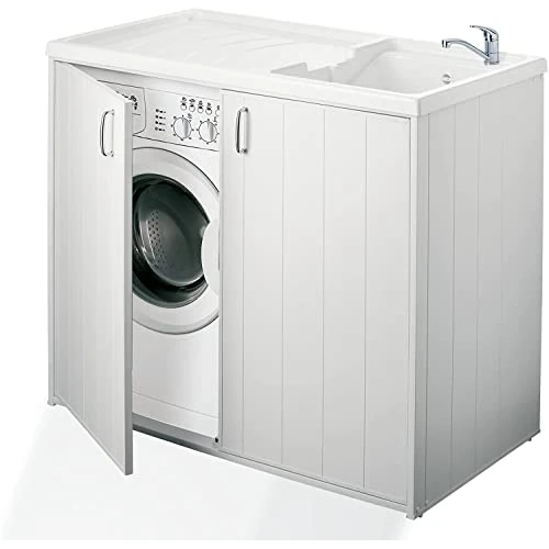 Limitiertes Angebot: Negrari 5008PAM Möbelstück für Waschmaschine und Waschbecken, wendbar, Kunstharz, Weiß von 112.46 EUR auf 112.46 EUR (Spare 0%)
