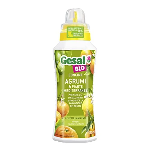 GESAL Concime BIO Agrumi & Piante Mediterranee, Per Fioriture e Fruttificazioni Intense, 500 ml
