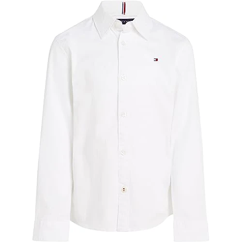 Tommy Hilfiger Chemise Garçon Stretch, Blanc (White), 80 cm