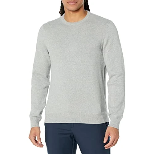 Oferta limitada: Amazon Essentials Jersey de Cuello Redondo de Manga Larga, 100% Algodón, Disponible en Tallas Grandes y Altas Hombre, Gris Claro Mezcla, 6XL Grande Alto de 13.09 € a 13.09 € (ahorro 0.00%)