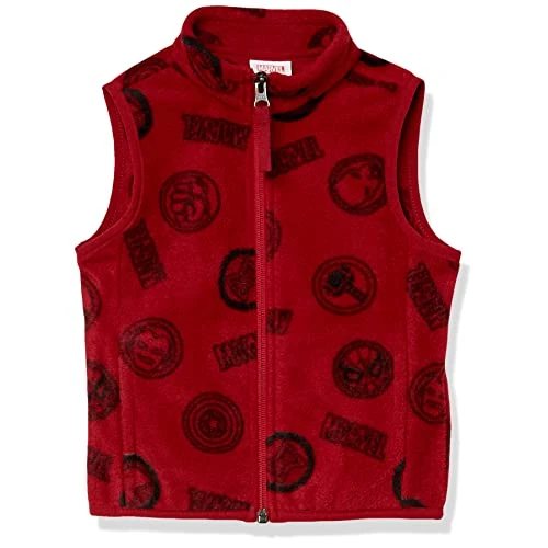 Offerta a tempo: Amazon Essentials Disney | Marvel | Star Wars Gilet in pile Bambini e ragazzi, Marvel Logo, 10 anni - 0% da 15.60 € a 15.60 €