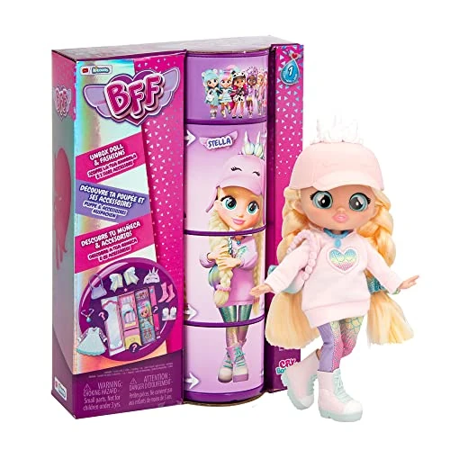 Limited-time offer: BFF By Cry Babies Stella | Collectible Fashion Doll with Long Hair, fabric Clothes and 9 Accessories - Gift Toy for Girls and Boys +3 Years from 17.10 GBP to 17.10 GBP (save 0%)