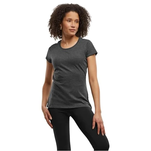 Limited-time offer: Build Your Brand Women's Ladies Basic Tee T-Shirt, Charcoal, L from 7.39 £ to 7.06 £ (save 4%)