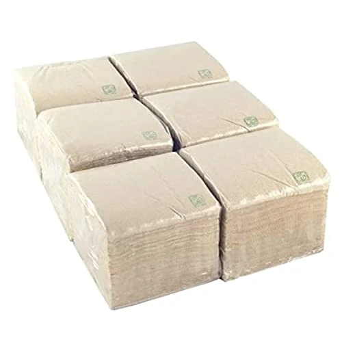 Offerta a tempo: Hostelnovo - 600 Unità di tovaglioli ecologici per Cocktail Marca Bio-Eco - Colore naturale - Carta Tissue 100% riciclabile - Micropunto - 10x10 cm (piegate) e 20x20 cm (aperte) - 0.00% da 35.00 € a 35.00 €