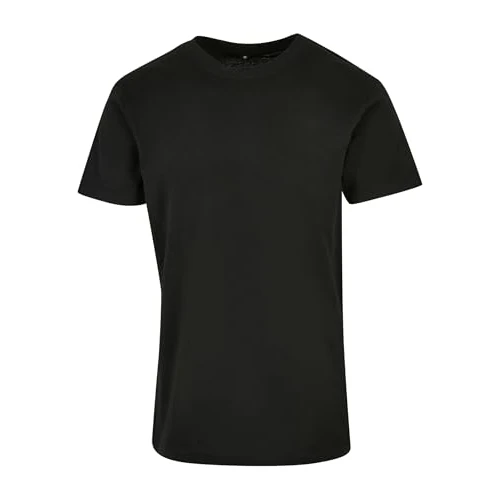 Build Your Brand Men's Basic Round Neck T-Shirt T-Shirt, Black, XS
