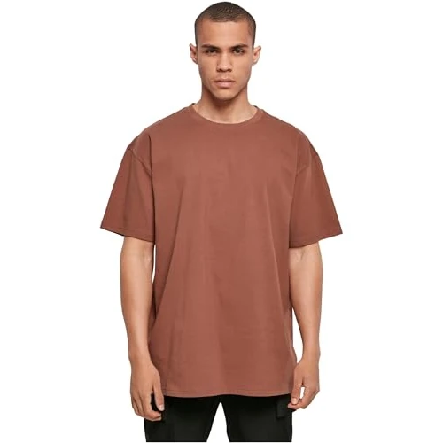 Build Your Brand BY102-Heavy Oversize tee Camiseta Hombre, Bark, XS