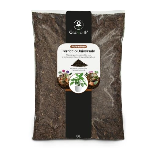 Offerta a tempo: GebEarth® | Terriccio Universale Protein Base | Nutrimento Prolungato e Sostegno Avanzato per Crescita Sana | Ideale per le necessità di tutte le piante in vaso【3L】 - 0.00% da 11.97 € a 11.97 €