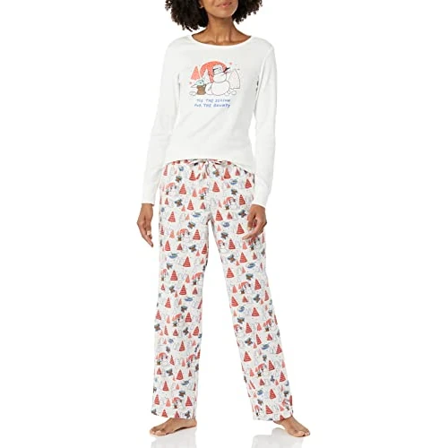 Amazon Essentials Disney | Marvel | Star Wars Conjunto de Pijama en Franela Mujer, Star Wars Mando Winter - Womens, M