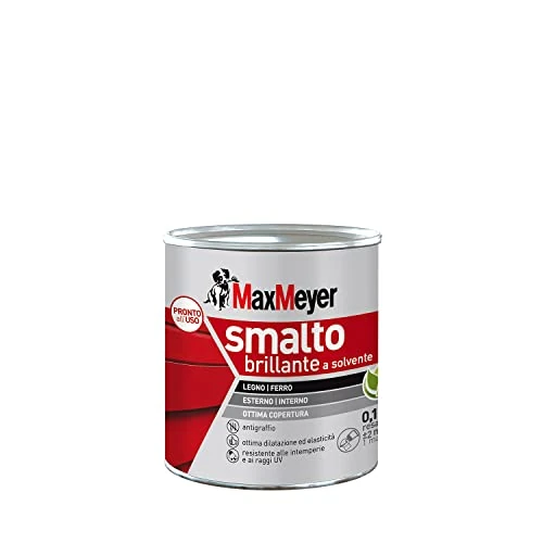Offerta a tempo: MAXMEYER Smalto a solvente per ferro e legno brillante BIANCO R9010 0,125 L - 53% da 14.98 € a 6.99 €