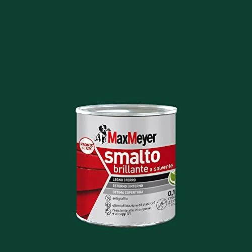 MAXMEYER Smalto a solvente per ferro e legno brillante MUSCHIO R6005 0,125 L
