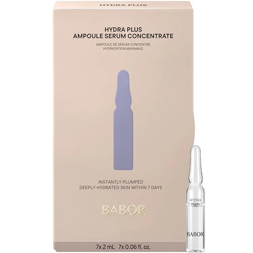 Babor Hydra Plus Ampoules de Sérum pour Le Visage, avec de L’Acide Hyaluronique pour Une Hydratation Intense, Formule Végane, Concentré en Ampoules, 7 X 2 ml