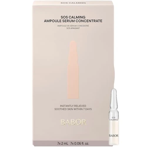 BABOR SOS Calming Serum Ampoules for the Face, with Aloe Vera and Panthenol to Immediately Sooth the Skin, 7 x 2 ml Concentrated Ampoules