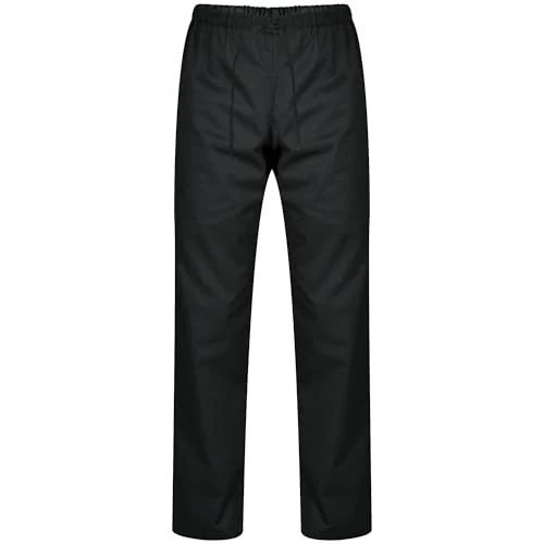 Tijdelijke aanbieding: PALLTEX Carlo Koksbroek voor heren, koksbroek voor heren en dames, bakkersbroek met elastische tailleband met trekkoord, XS - 5XL, zwart, L van 22.86 € naar 20.59 € (10% korting)
