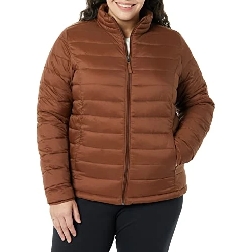 Offerta a tempo: Amazon Essentials Piumino Leggero a Maniche Lunghe Resistente all'Acqua Ripiegabile (Disponibile in Taglie Forti) Donna, Marrone Toffee Scuro, XS - 0.00% da 36.40 € a 36.40 €