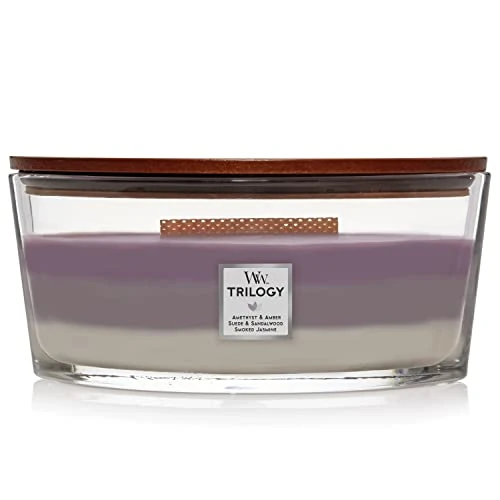Limited-time offer: WoodWick Ellipse Trilogy Scented Candle with Crackling Wick | Amethyst Sky | Up to 50 Hours Burn Time from $77.92 to $54.84 (save 29.62%)