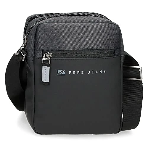 Limited-time offer: Pepe Jeans Two compartments Shoulder Bag, Black/White from $98.00 to $98.00 (save 0.00%)