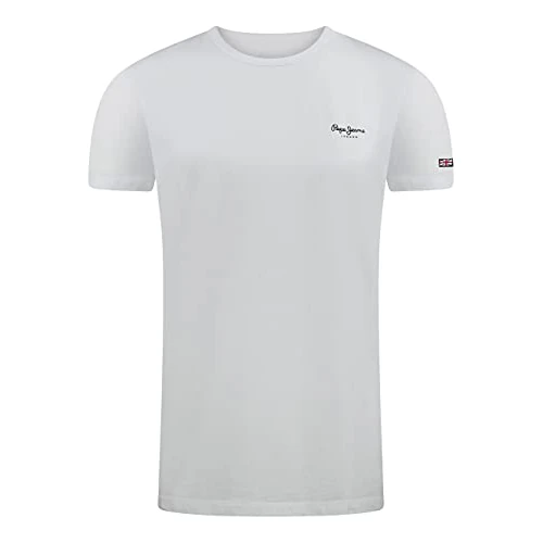 Offerta a tempo: Pepe Jeans Original Basic 3 N, T-Shirt Uomo, Bianco (White), S - 21% da 25.00 € a 19.71 €
