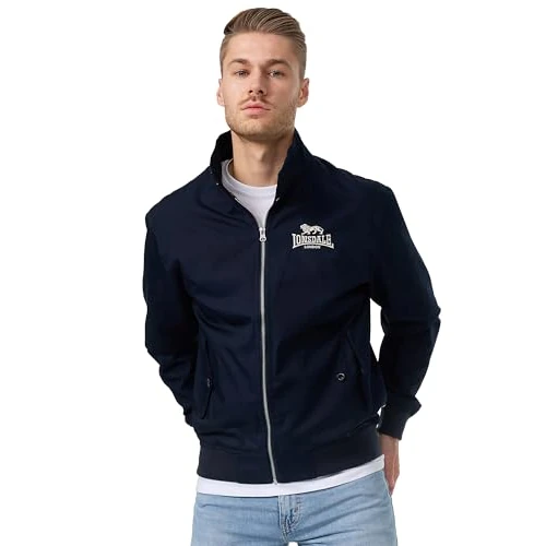 Lonsdale Herren Classic Allwetterjacke, Navy/Silver, XXL