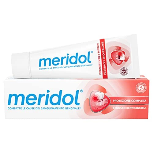 Offerta a tempo: MERIDOL- Dentifricio Protezione Completa 75ml (Consegna in 48 Ore), Dentifricio per la Protezione delle Gengive, Dentifricio per Gengive Irritate, Denti Sensibili Dolore alle Gengive Gengive Sensibili - 27% da 5.49 € a 3.99 €