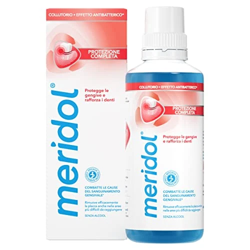Offerta a tempo: Meridol Collutorio antibatterico 400ml, lenisce le gengive irritate, protegge lo smalto, Combatte i batteri della placca, previene il sanguinamento gengivale, 0% Alcohol - 30% da 5.89 € a 4.12 €