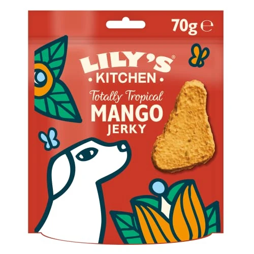 Limited-time offer: Lily's Kitchen Mango Jerky Dog Treats. 8 x 70g. Made with Natural, Vegan Ingredients. Perfect for Training and Rewarding Good Behaviour from 28.00 GBP to 25.52 GBP (save 9%)