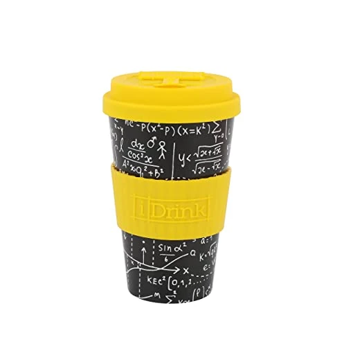 Oferta limitada: IDRINK® - Taza RPET 435 ML Taza de café de RPET con tapa de silicona de apertura, fácil de llevar Taza de 435 ml para llevar de plástico reciclado 8,7 x 8,7 x 15 cm ergonómica 435 ml (MATH) de 13.95 € a 13.48 € (ahorro 3%)