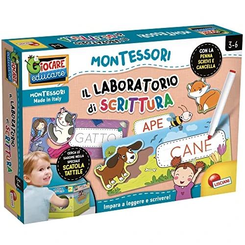 Offerta a tempo: Liscianigiochi - Montessori Maxi Laboratorio di Scrittura, 3 -6 anni, 95186 - 24% da 12.99 € a 9.89 €