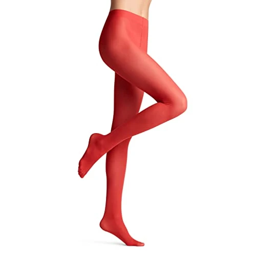FALKE Dames Panty Matt Deluxe 30 DEN W Ti sheer eenkleurig 1 paar, Rood Scarlet 8228, L
