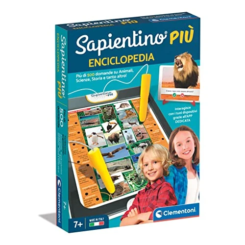 Limited-time offer: Clementoni Sapientino più - Interactive Encyclopedia, Educational Game with Talking Pens Children 7+ Years, Quiz on Animals, Human Body, Dinosaurs and Sciences, Made in Italy, Italian Language, 16728 from 17.14 GBP to 17.14 GBP (save 0%)