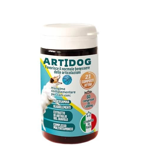 Oferta limitada: MB2 Artidog - Suplementos para perros y articulaciones, 60 cp – Glucosamina, condroitina, garra del diablo, colágeno y ácido hialurónico – Condroprotector y multivitamínico para perros súper eficaz de 13.51 € a 13.51 € (ahorro 0.00%)