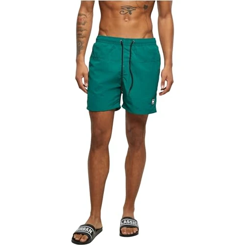 Urban Classics Men's Block Swim Shorts Trunks, Green, 4XL