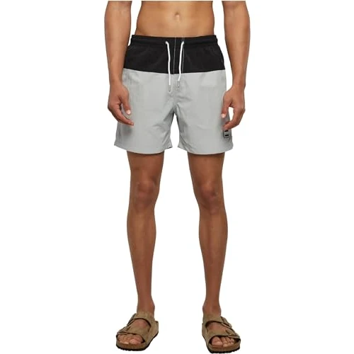 Offerta a tempo: Urban Classics Block Swim Shorts, Pantaloncini da Bagno, Uomo, Lightasphalt/Black, XL - 30% da 19.90 € a 13.99 €