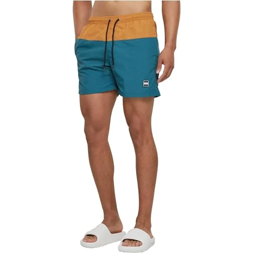 Offerta a tempo: Urban Classics Block Swim Shorts, Pantaloncini da Bagno, Uomo, Teal/Toffee, XXL - 0.00% da 19.99 € a 19.99 €