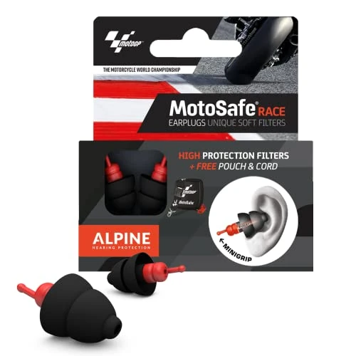 Zeitlich begrenztes Angebot: Alpine MotoSafe Race MotoGP™ Ohrstöpsel für Motorrad, 20 dB, 1 Paar von 23.95 € auf 19.95 € (17% Rabatt)