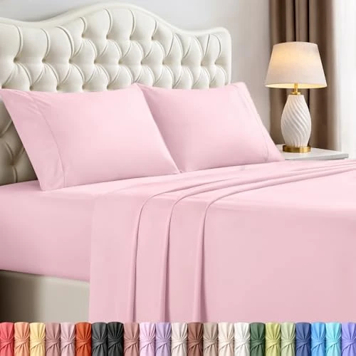 Offre limitée : Utopia Bedding Parure de lit 4 pièces pour Grand lit, Microfibre brossée, résistante au rétrécissement et à la décoloration, Facile d'entretien (Grand lit, Rose) de 41.57 € à 41.57 € (0.00% de remise)