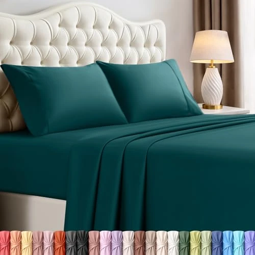 Utopia Bedding King Sheets - 4 Piece Bedding - Brushed Microfiber - Shrinkage and Fade Resistant - Easy Care (King, Teal)